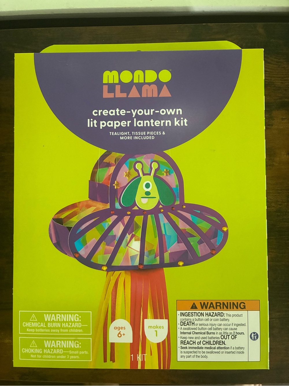 Mondo Llama Kid’s Lantern Craft UFO Space Alien Kit